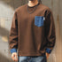 Trad Color Block Pocket Long Sleeve T-shirt P1845